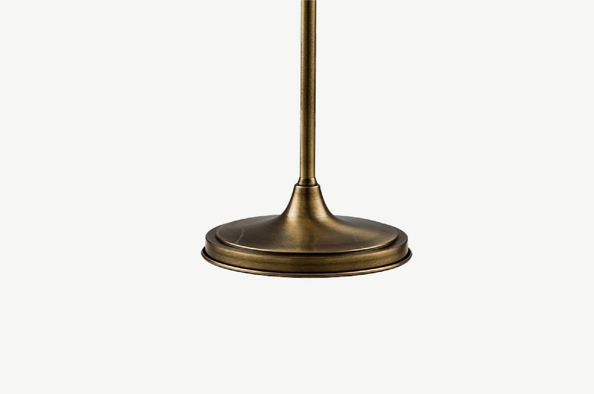 Vintage Brass Floor Lamp Fabric Shade