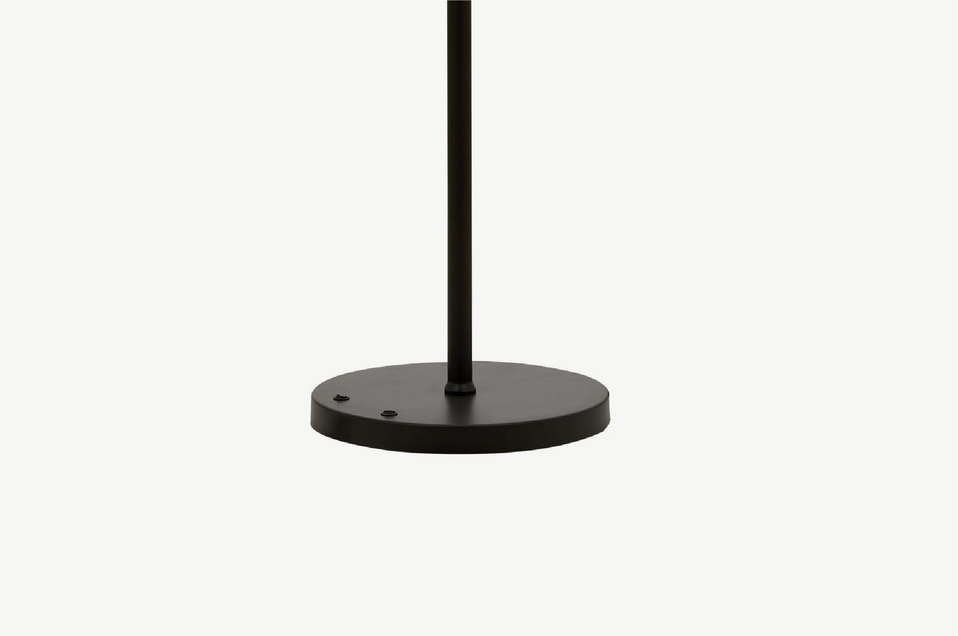Modern Black Floor Lamp with Geometric Brass Detail